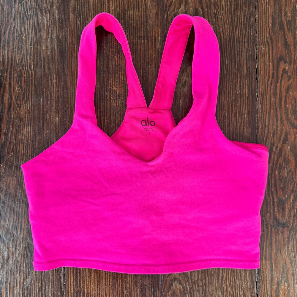 ALO Yoga Vibrant Pink Sports Bra SZ S